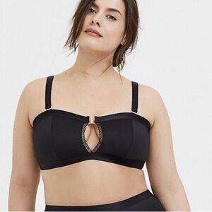 Torrid Black Keyhole Bandeau Bra